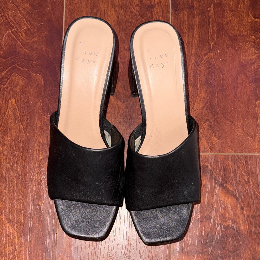 A New Day Black Platform Heels